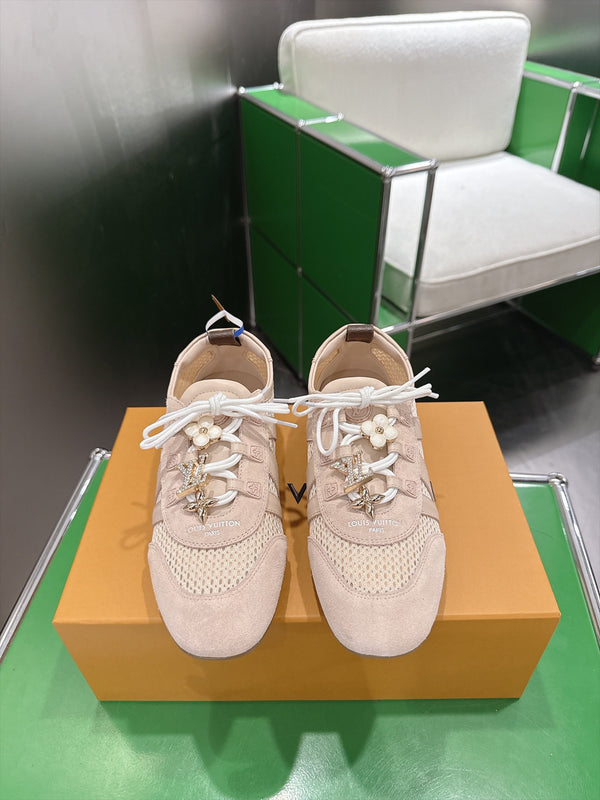 LV Sneakerina Sneaker Pink Mesh Suede 999353