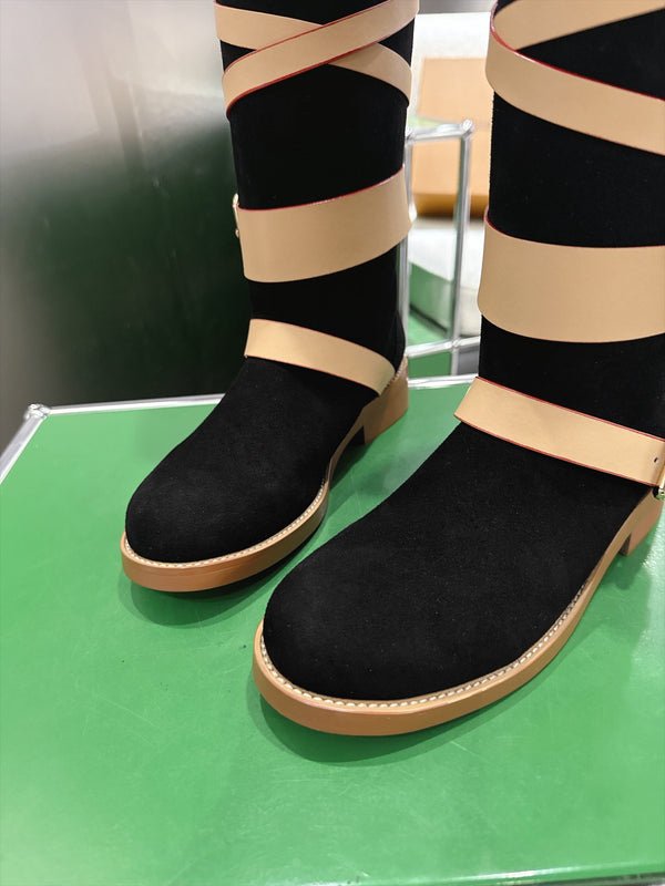 LV Amiral Flat Boots Black Suede 999315