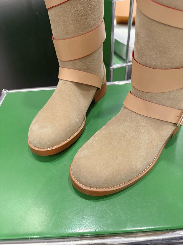 LV Amiral Flat Boots Beige Suede 999312