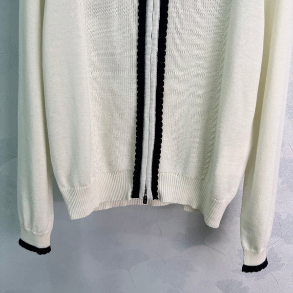Miu Knit Zip-Up Cardigan Wool 426087