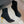 BM 26S Moneta Monogram Lace-Up Boots Peep-Toe Black Knit 111315