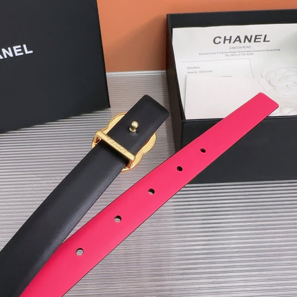 CC 26W Belt 2cm Double-Sided Calfskin 218291