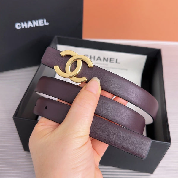 CC 26W Belt 2cm Double-Sided Calfskin 218289