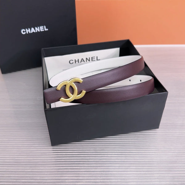 CC 26W Belt 2cm Double-Sided Calfskin 218289