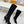 LV Tall Boots Pointed Toe Stiletto Black Suede 140785