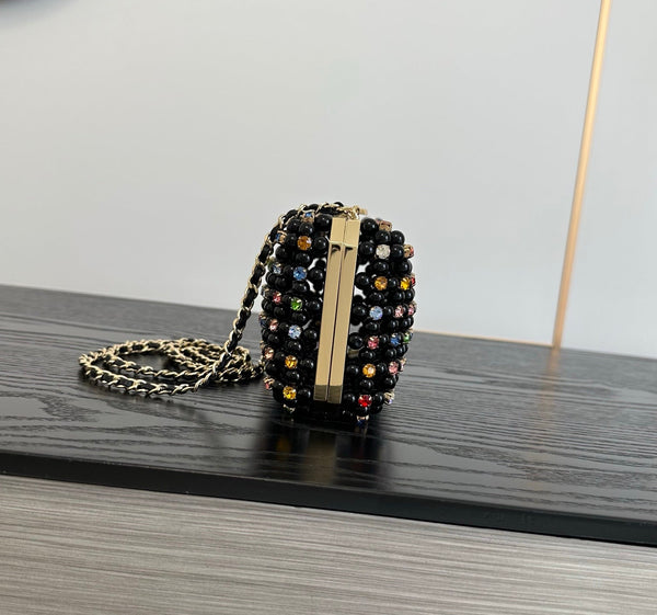 CC Cruise Evening Clutch 17cm Pearl Multicolor Crystal Rhinestones