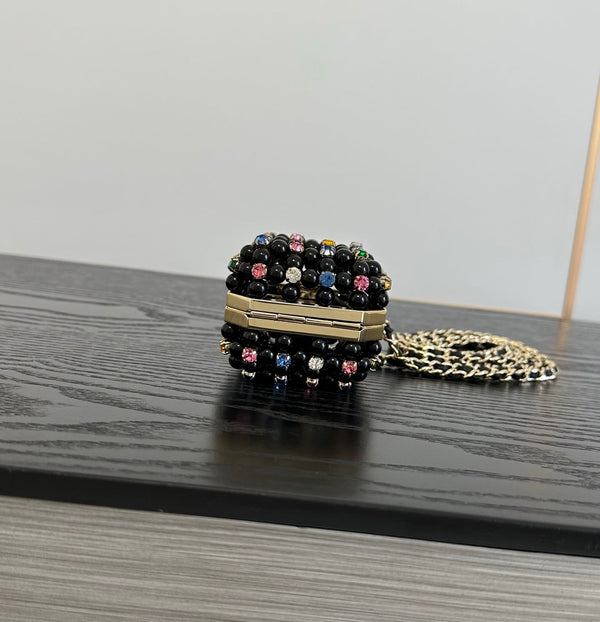 CC Cruise Mini Evening Bag 8cm Pearl Multicolor Crystal Rhinestones 01