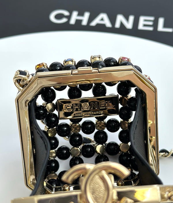 CC Cruise Mini Evening Bag 8cm Pearl Multicolor Crystal Rhinestones 01