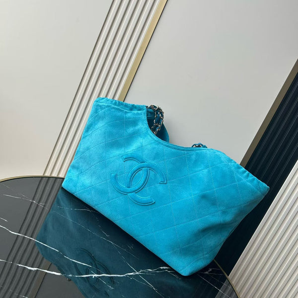 CC 26B Shopping Bag 55CM Blue Suede Calfskin 6474