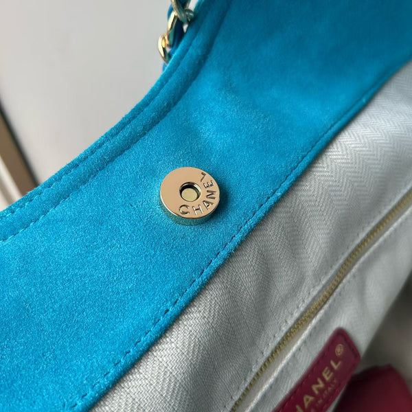 CC 26B Shopping Bag 55CM Blue Suede Calfskin 6474