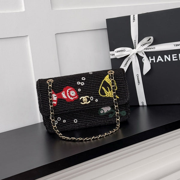 CC 26M Coco Beach CF 25cm Marine Charms Black Raffia 6089
