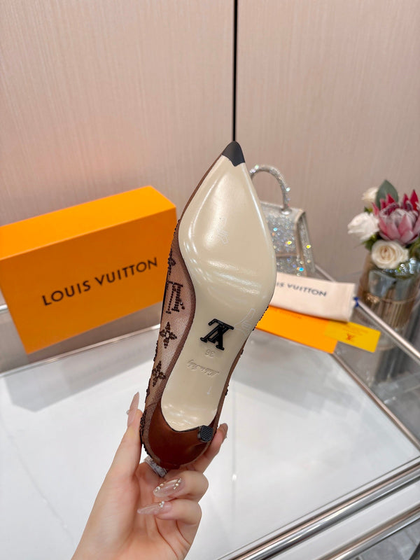 LV Gala 2026 Pumps Monogram Strass Mesh 6.5cm 140725