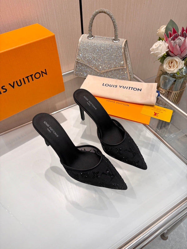 LV 2026 Gala Mule 10cm Mesh 140716