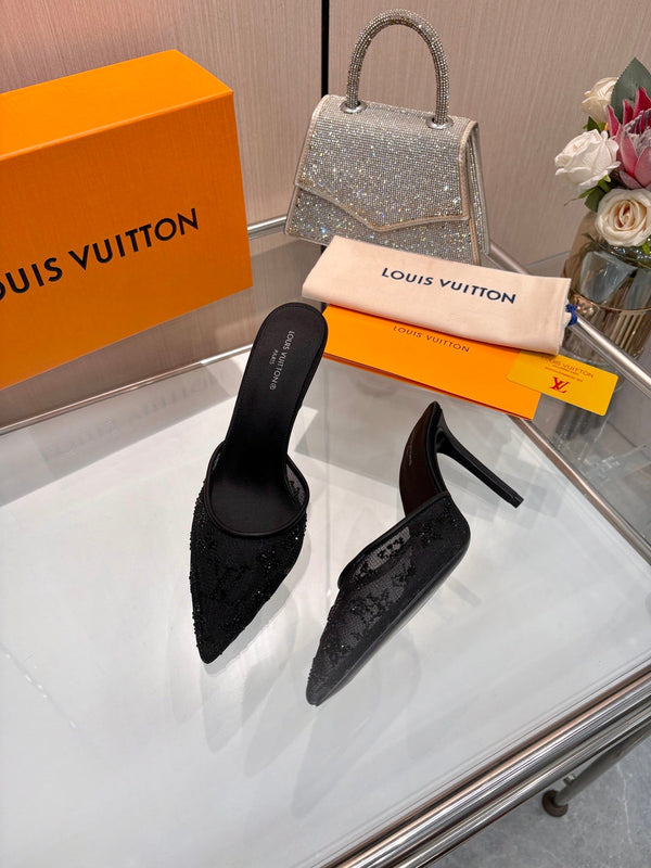 LV 2026 Gala Mule 10cm Mesh 140716