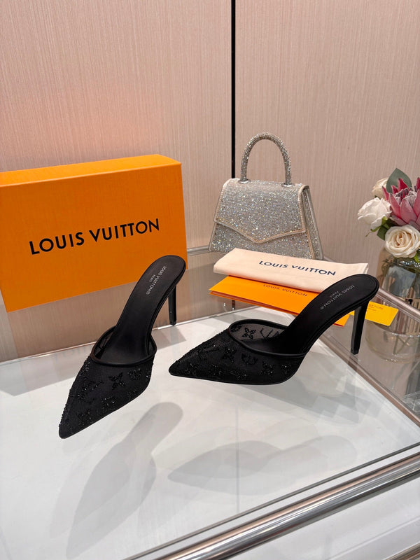 LV 2026 Gala Mule 10cm Mesh 140716