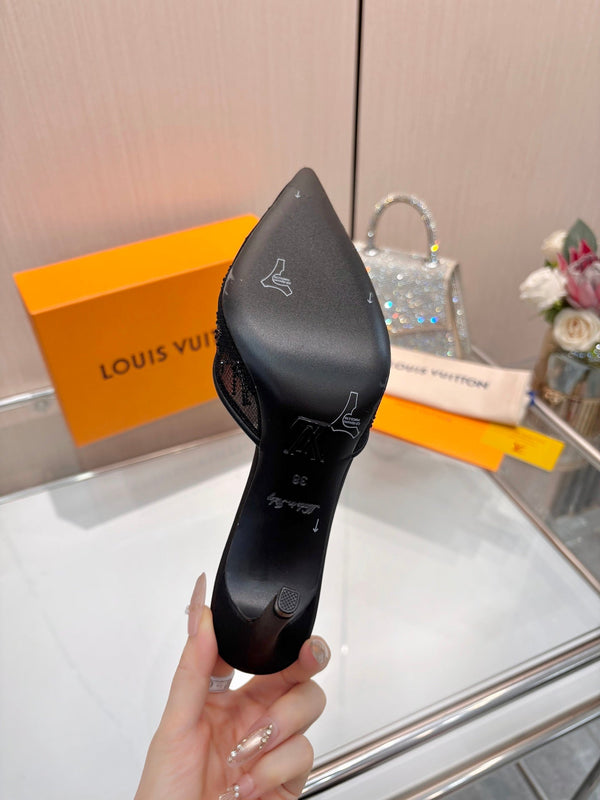 LV 2026 Gala Mule 10cm Mesh 140716