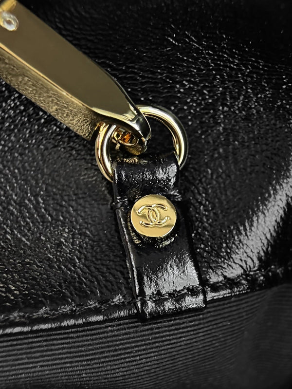 Chanel 26M Mini 31 Shopping Bag 32cm Black Spotted Pony Hair & Lambskin