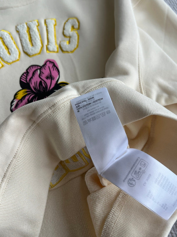 LV 26S Iris Signature Sweater Embroidered Iris Cotton 434542