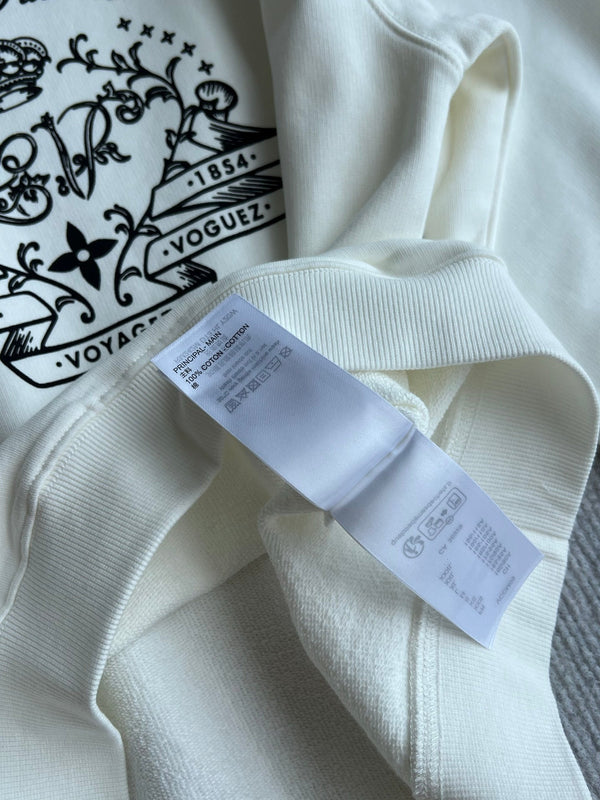 LV 26S Flocked Signature Sweater Crest Logo Cotton 434548