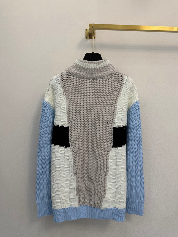 LV 26S Knitted Signature Tracktop Damier Colorblock Wool 433518
