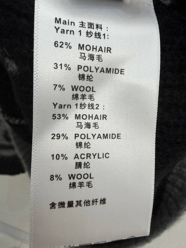 LV 26S Monogram Jacquard Cardigan Black Grey Mohair 433834