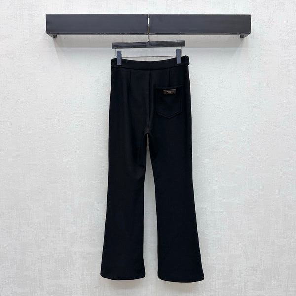LV 26S Gold Button Flared Trousers Polyester 434027