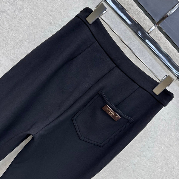 LV 26S Gold Button Flared Trousers Polyester 434027