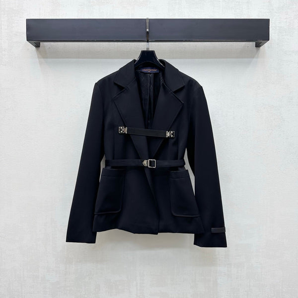LV 26S S-Lock Belted Blazer Jacket Polyester 433948