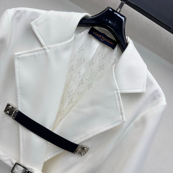 LV 26S S-Lock Belted Blazer Jacket Polyester 433948