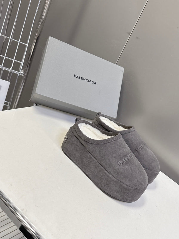 BLC Platform Slides Suede Genuine Fur 151385