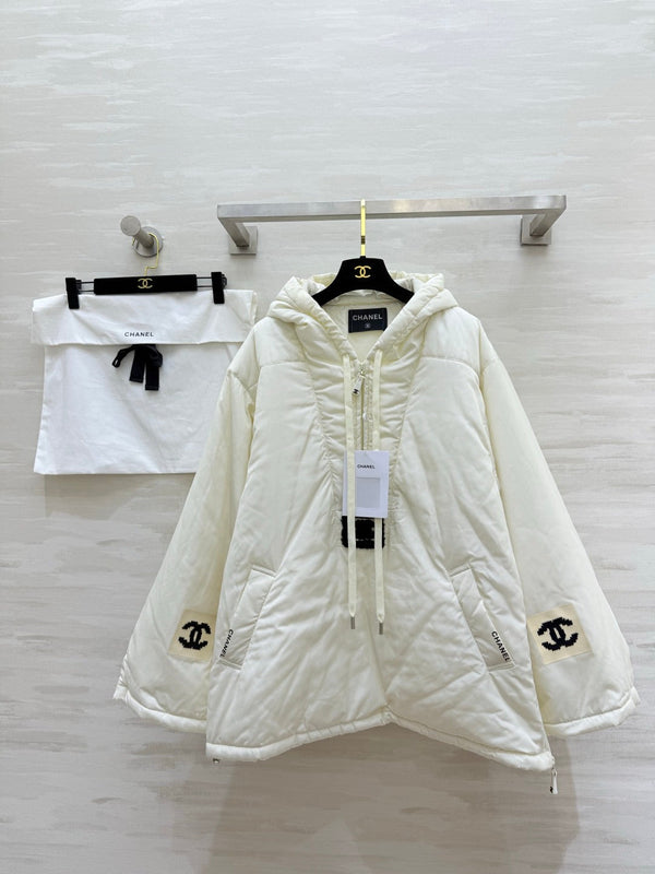 CC 26S Vintage Hooded Drawstring Puffer Jacket 435297