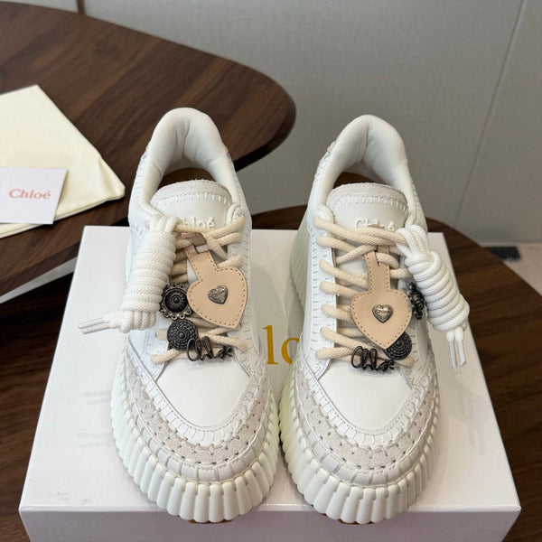 CHLOE 26SS Platform Sneakers Casual Shoes Cowhide 152700