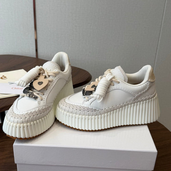 CHLOE 26SS Platform Sneakers Casual Shoes Cowhide 152700