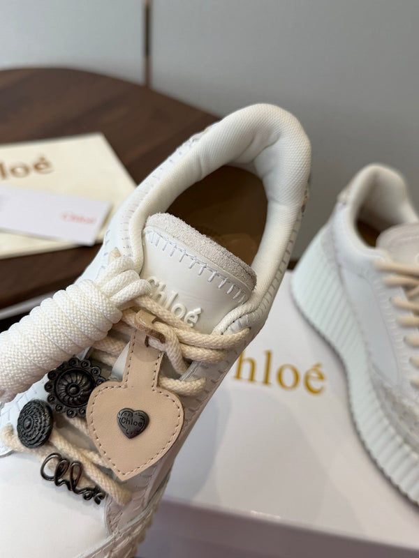 CHLOE 26SS Platform Sneakers Casual Shoes Cowhide 152700