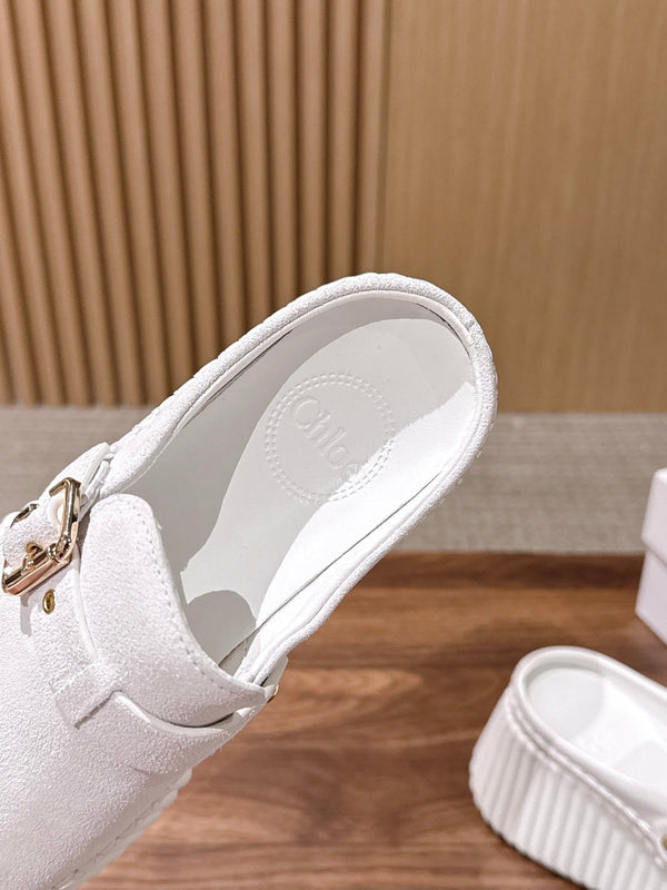 CHLOE New Platform Slip-on Sneakers Mule Style Cowhide 995274