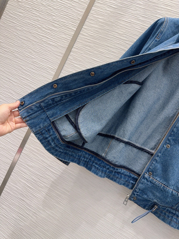 LW 26S Denim Jacket & Wide-Leg Trousers Set Blue Cotton 436686