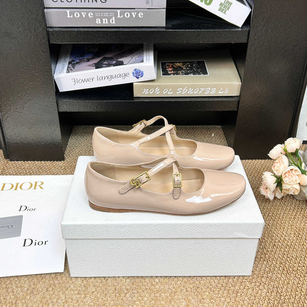 CD 2026 Ballet Flats Custom Patent Leather 157545