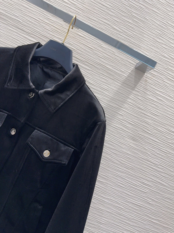 LV 26FW Velvet Jacket Vintage Casual Polyester 436407