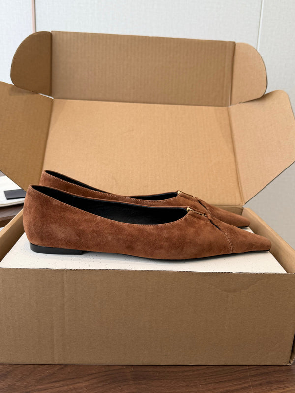 YSL Laurent Ballet Flats Suede 158981