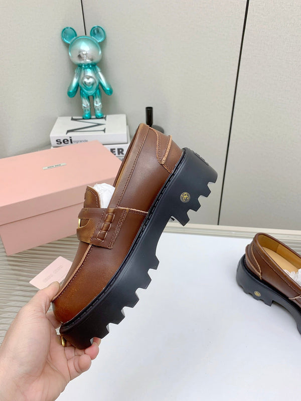 Miu 26FW Coin Loafers Cowhide 159437