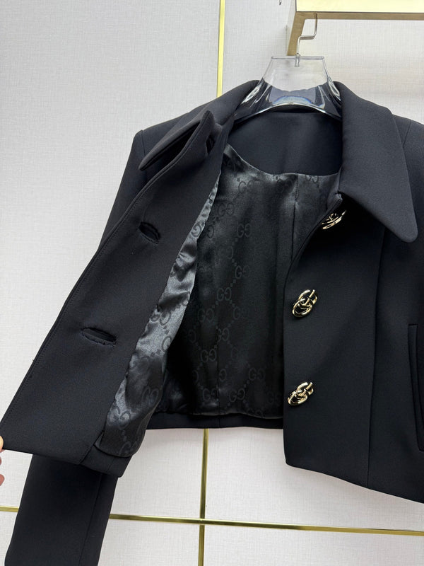 GG 26S Crepe Jacket Double G Buttons Polyester 437650