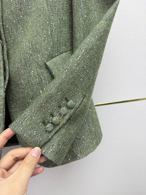 CD 26SS Collarless V-Neck Blazer Silk 432459