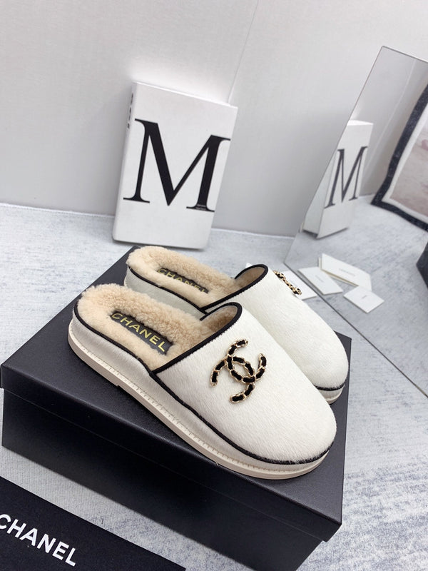 CC 26FW Shearling Mules Double Pony Hair 161799