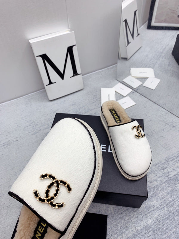 CC 26FW Shearling Mules Double Pony Hair 161799