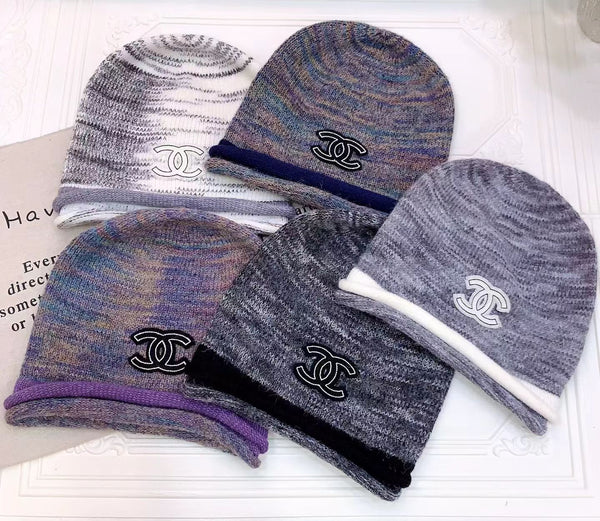 CC 26FW Marled Knit Beanie Double C Logo  518015
