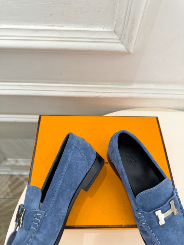 HM 26ss Nova Loafers Paris Buckle Suede Goatskin 165020