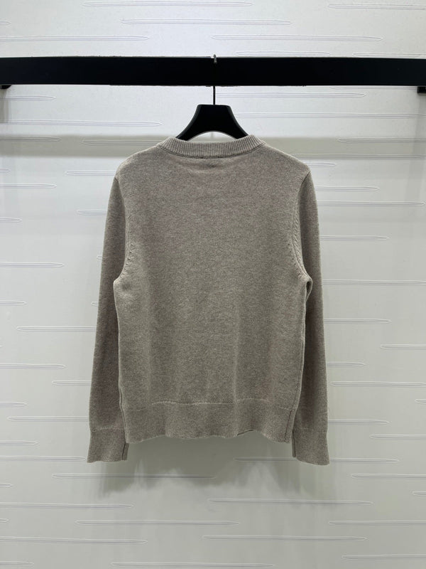 CC Button-Detail Knit Sweater Cachemire 439799