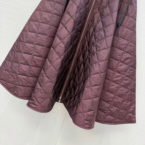 Prad Quilted A-Line Long Skirt Polyester 440522