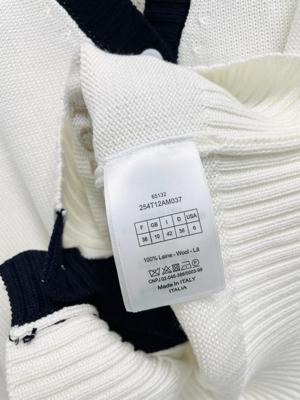 CD 26FW V-Neck Logo-Embroidered Knit Cardigan Wool 440380