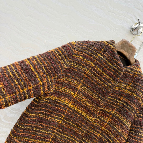 LP 26FW Tweed Coat and Wide-Leg Trousers Set Multicolor Wool Tweed 441007